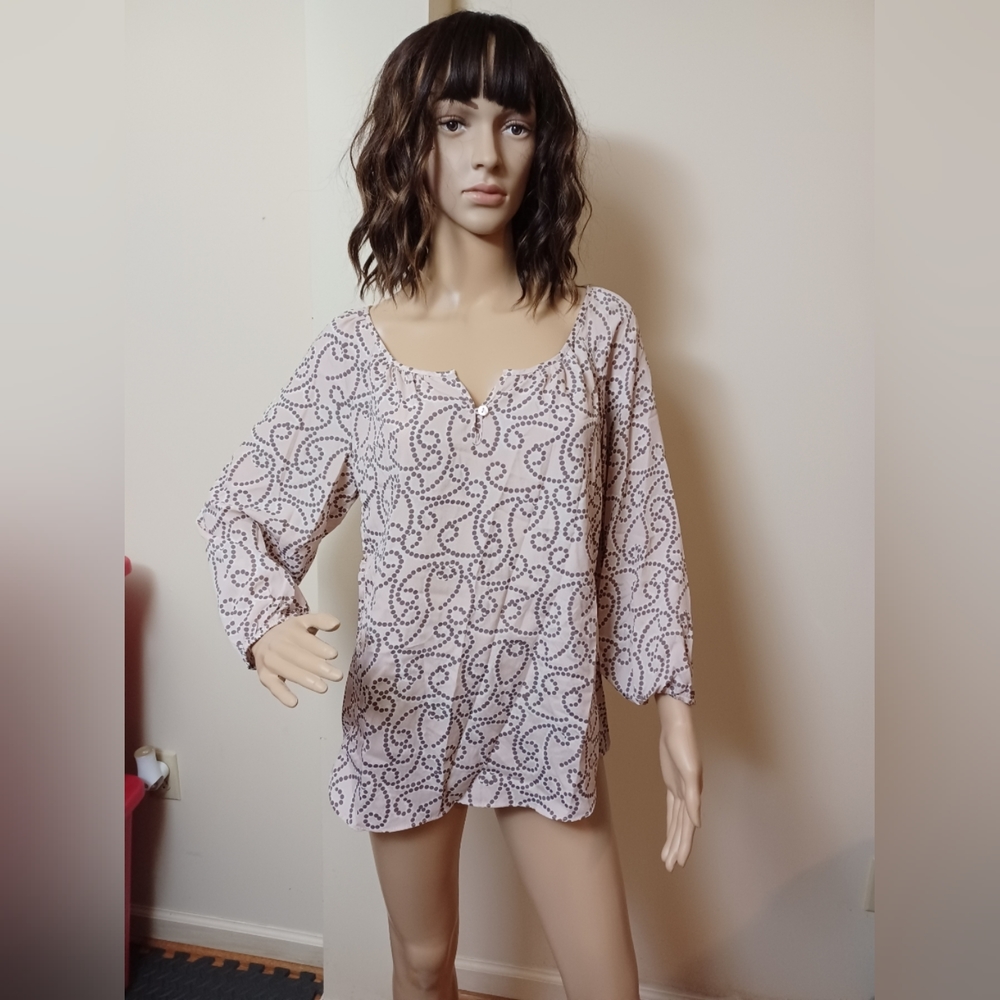 🤍 EUC GAP Pink & Brown Shirt Size M